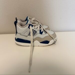 Toddler's Jordan 4 Retro Off White/Military Blue